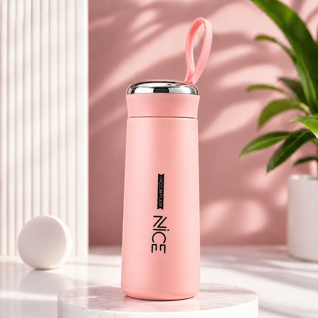 Pink 400ml Insulated Water Bottle – Stylish, Eco-Friendly, and Leak-Proof