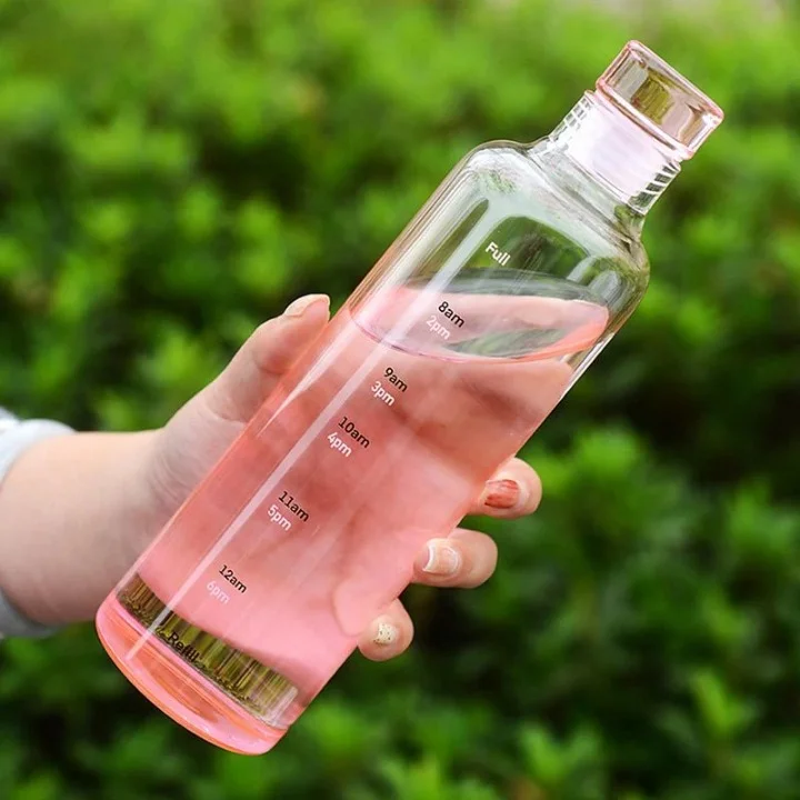 Stylish transparent water bottle