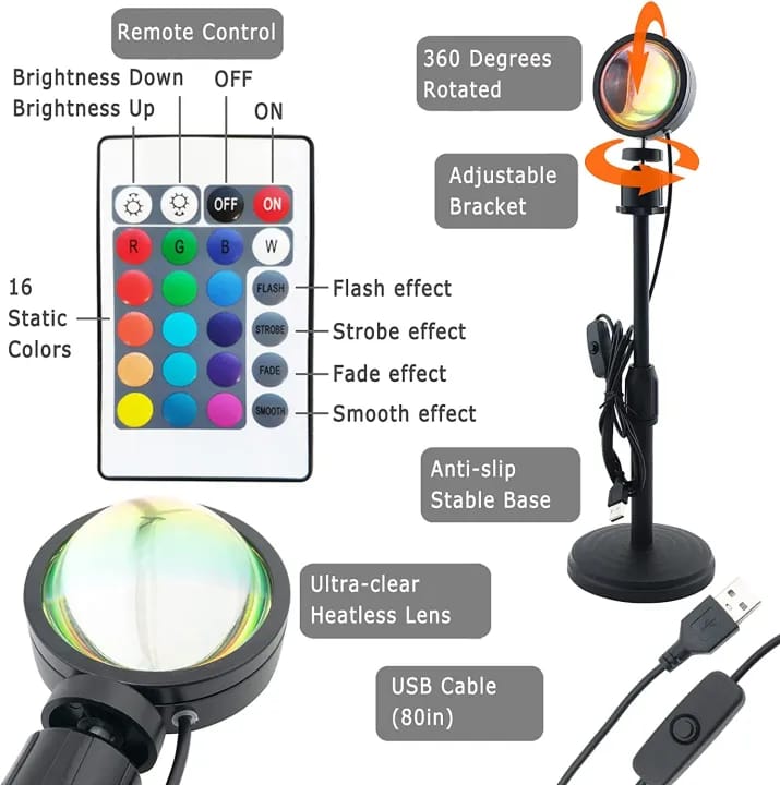  RGB Sunset Lamp