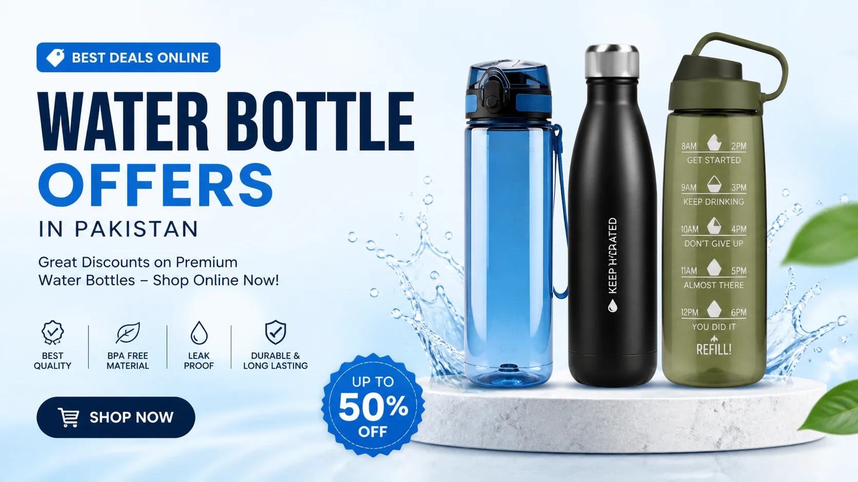 Water Bottle Offers in Pakistan – Best Deals & Discounts Online